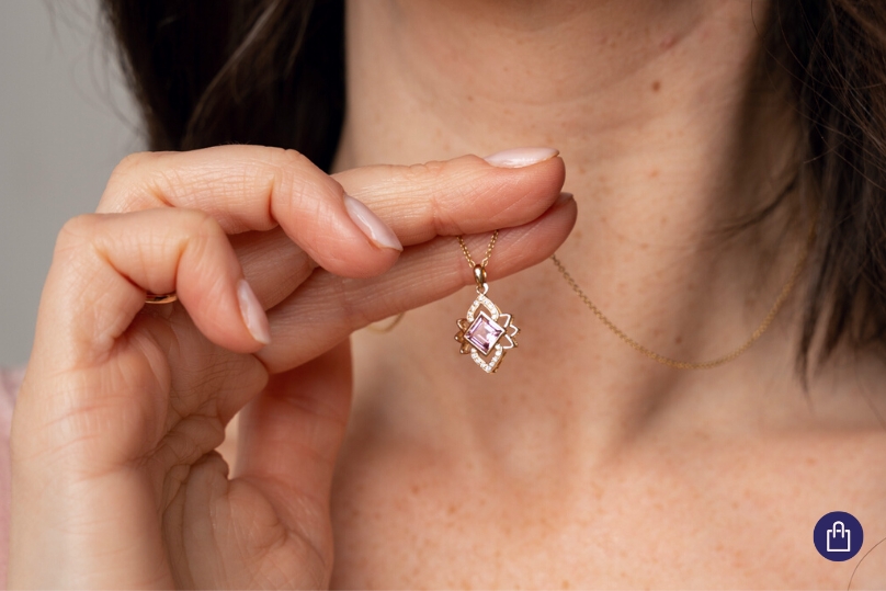 Turmalínový náhrdelník s diamantmi
