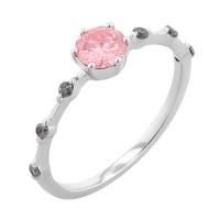 Zásnubný prsteň s certifikovaným fancy pink lab-grown diamantom Jelena