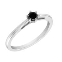Zásnubný prsteň s čiernym diamantom Oria