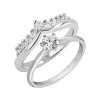 Set prsteňov s možnosťou výberu diamantu Santana
