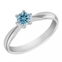 Zásnubný prsteň s certifikovaným fancy blue lab-grown diamantom Isma