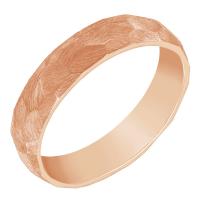 Matný tepaný pánsky prsteň z ružového zlata Zura