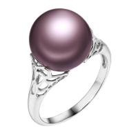 Zlatý prsteň s fialovou perlou Demure
