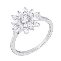 Prsteň s diamantovou kvetinou Onora
