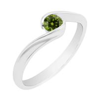 Zásnubný prsteň so zeleným diamantom Zechi
