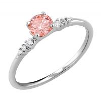 Zásnubný prsteň s certifikovaným fancy pink lab-grown diamantom Elise